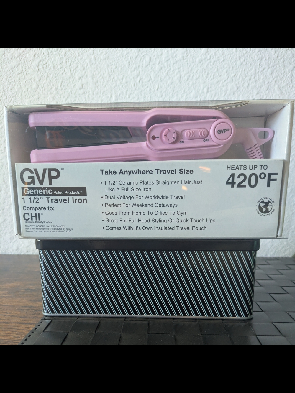 GVP Pink 1.5" Travel Hair Straightener - 420°F - New, Never Used!! 🩷🩷